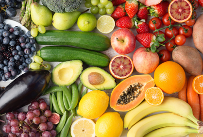 Frutas y verduras frescas para compotas 