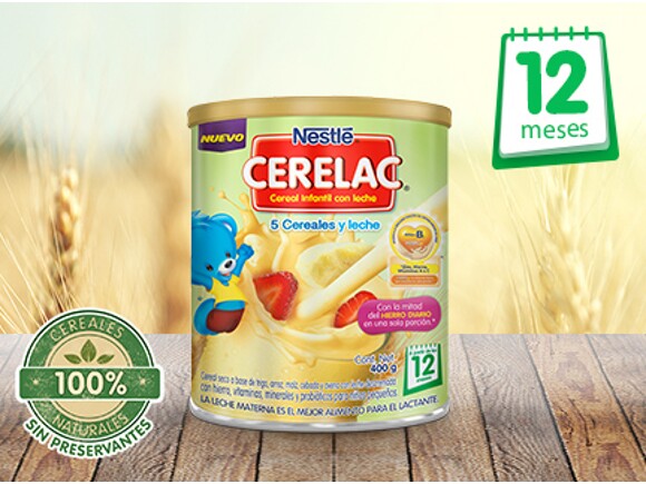 Cereal Infantil CERELAC® 5 Cereales 400 gr