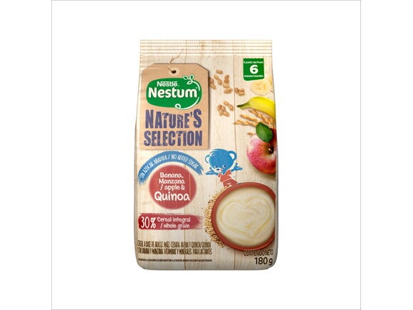 NESTUM ® Nature's Selection Banana, Manzana y Quinua Cereal Infantil Funda 180g NESTUM ® Nature's Selection Banana, Manzana y Quinua Cereal Infantil Funda 180g