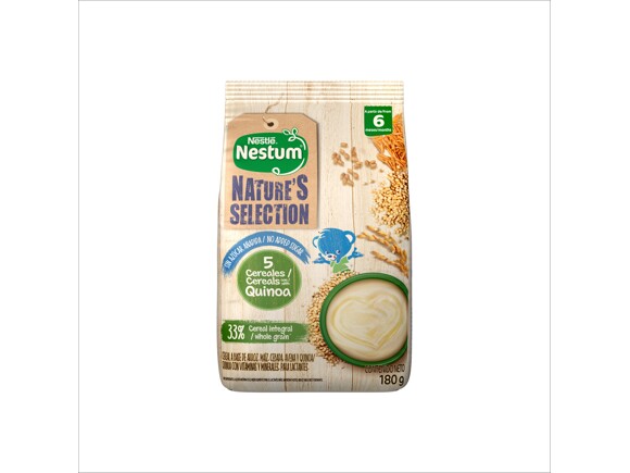 NESTUM ® Nature's Selection 5 Cereales y Quinua Cereal Infantil Funda 180g
