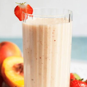Batido de fresa y melocoton Batido de fresa y melocoton