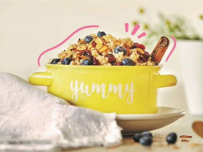 Quinoa con leche y blueberry Quinoa con leche y blueberry