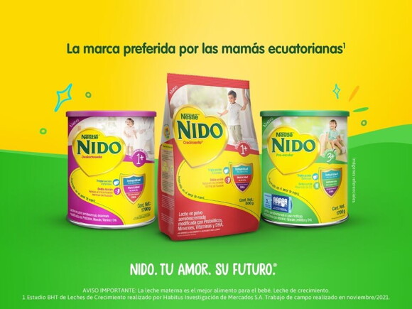 Banner NIDO® la marca preferida de las mamás ecuatorianas