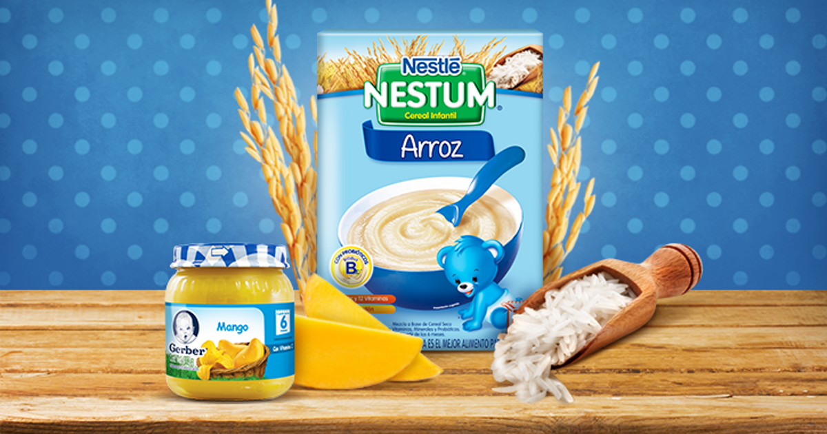 X4 Nestle Nestum 2 papillas listas para comer Mango con Cereales